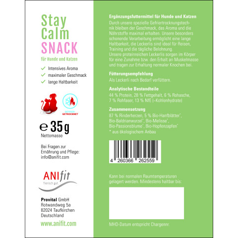 Cat Dog Accessories Snacks Stay-Calm-Snack 35g 1 Piece -3- Anifit